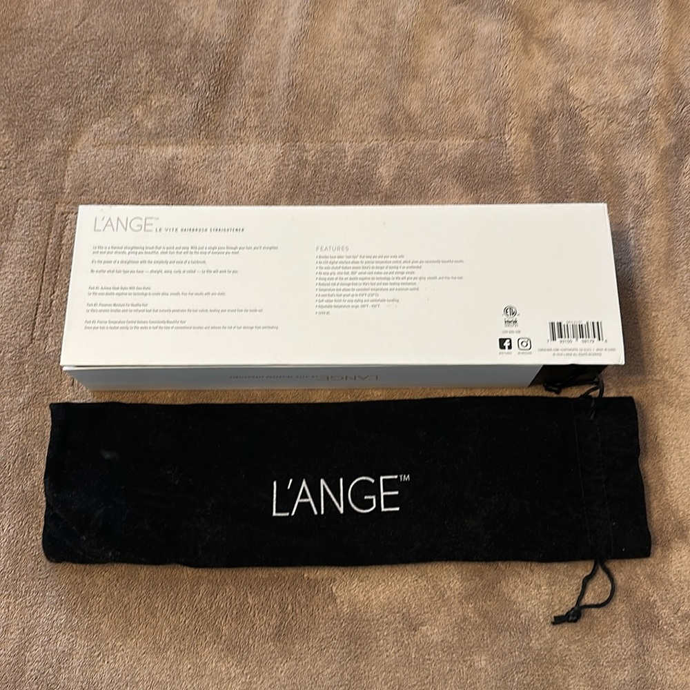 L’Ange Le Vite Hairbrush Straightener - Black and Pink - Picture 8 of 8